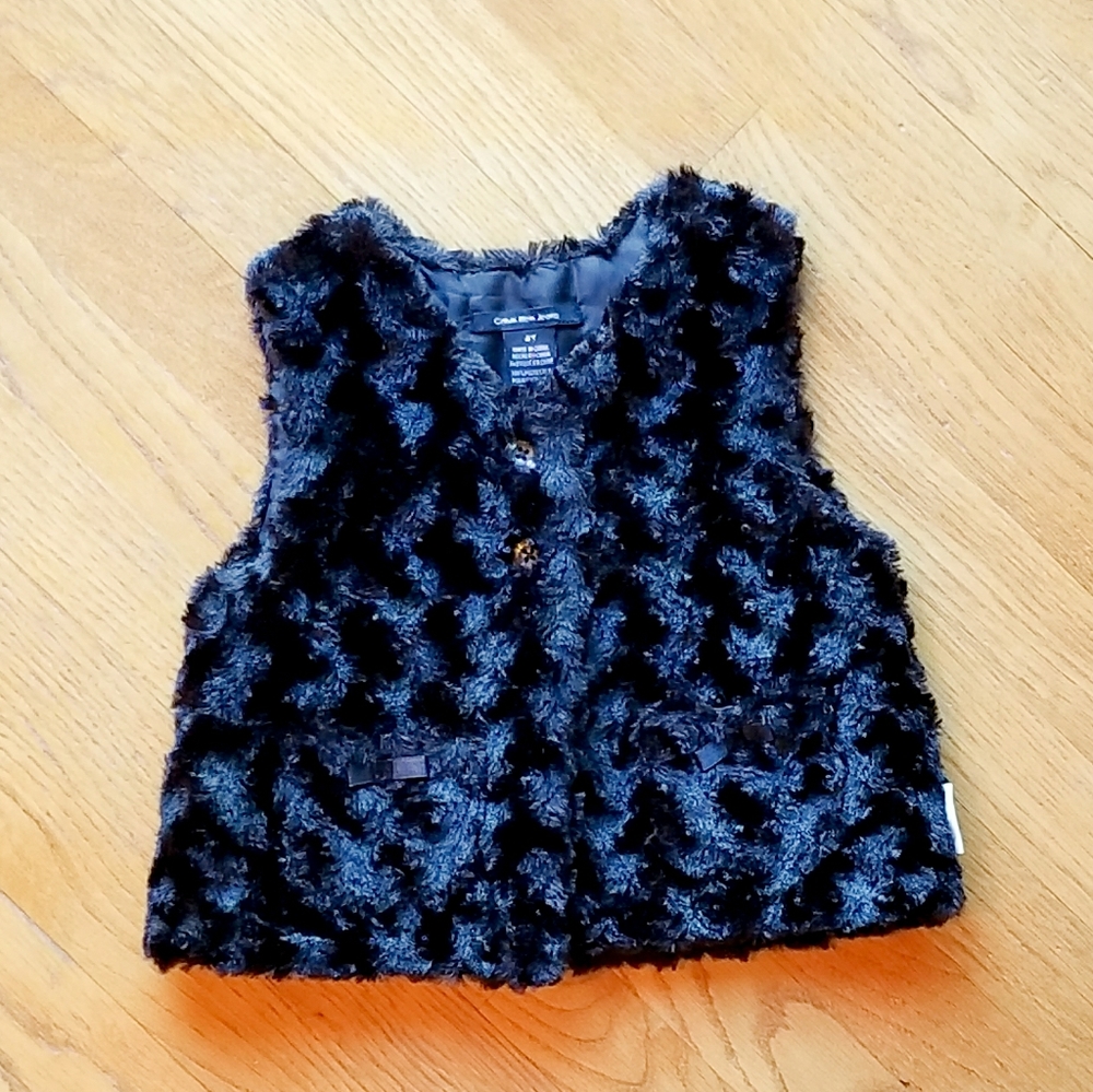 Calvin Klein Faux Fur Vest Black 4T
